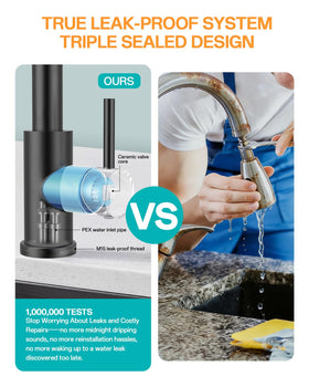 Kicimpro 23-inch anti-entanglement hose extends reach across large sinks