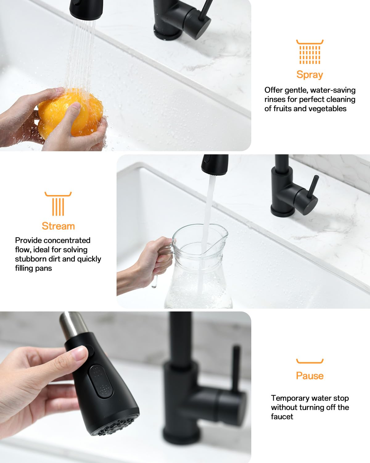 Kicimpro high-arc spout provides extra workspace for tall pots