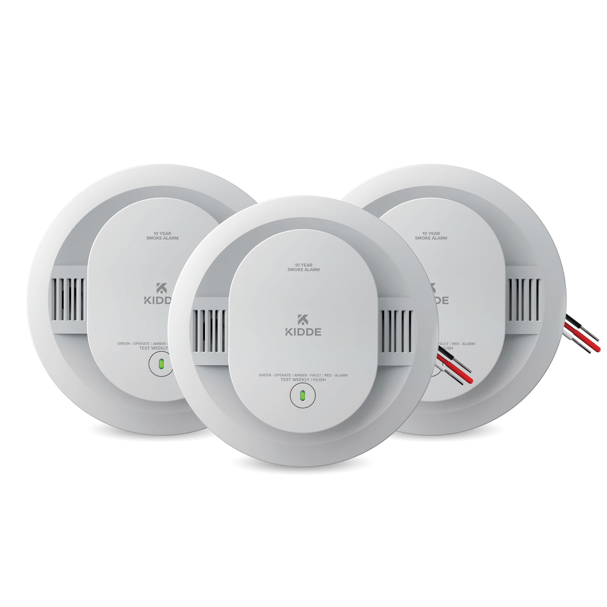 Kidde 20SA10 hardwired smoke detector front view for reliable home safety.