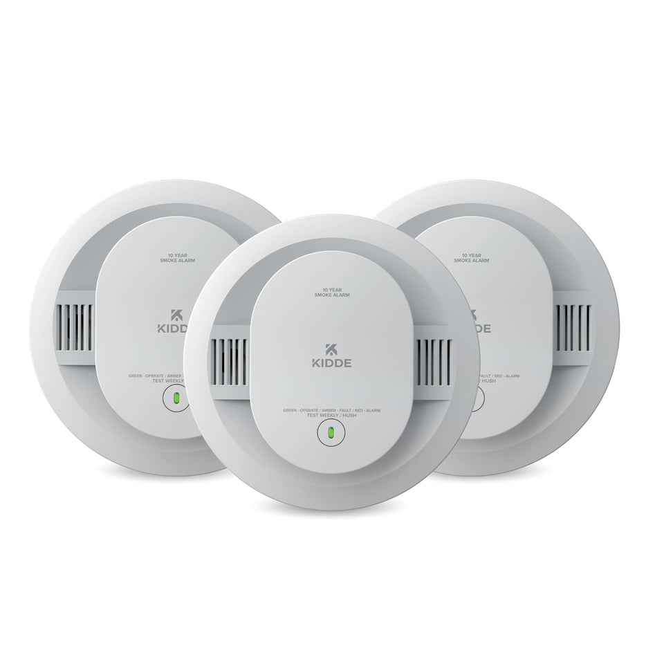 Kidde 20SD10 smoke detector with clear 25% faster smoke detection for homes.