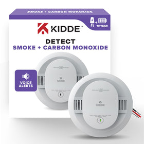 Kidde 30CUA10-V front view dual smoke and CO detector for home safety