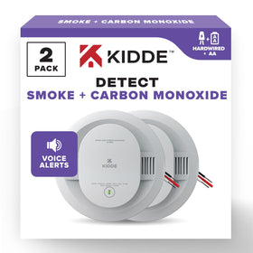 Kidde 30CUAR-V hardwired detector front view shows dual smoke and CO sensing for home safety.