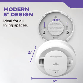 Installation mount on Kidde 30CUD10 shows easy wall mounting.