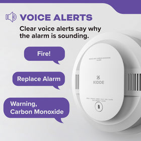 Kidde 30CUAR-V LED status lights indicate status at a glance.