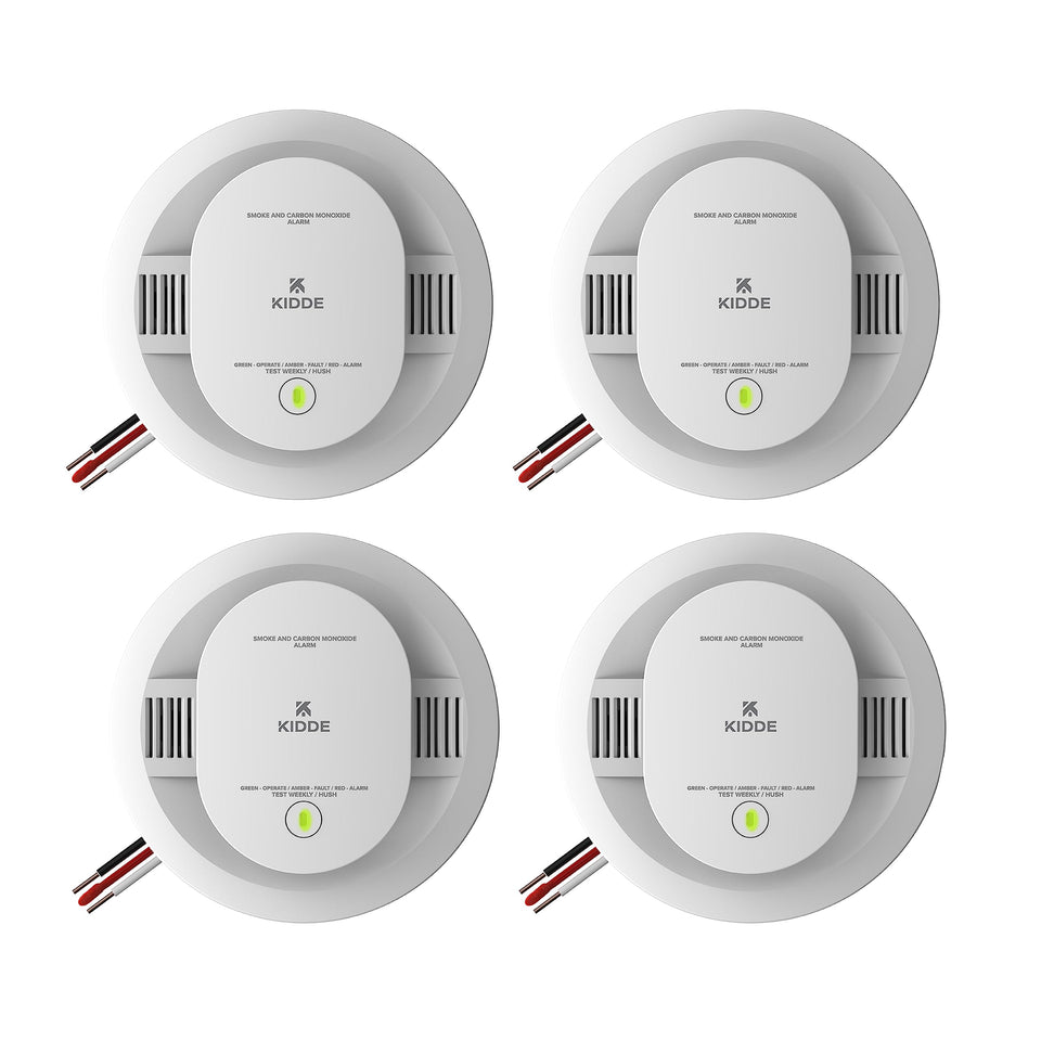 Kidde 900-CUAR-V smoke/CO detector close-up with dual sensing.