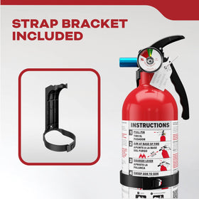 Kidde 2 lb dry chemical formula tackles Class B and C fires.