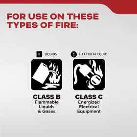 Kidde Basic Fire Extinguisher aluminum cylinder enables lightweight handling.