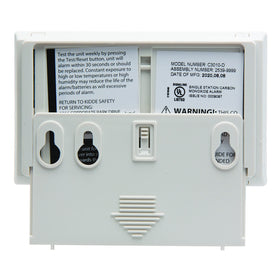 Kidde C3010D peak level memory displays last CO event or test
