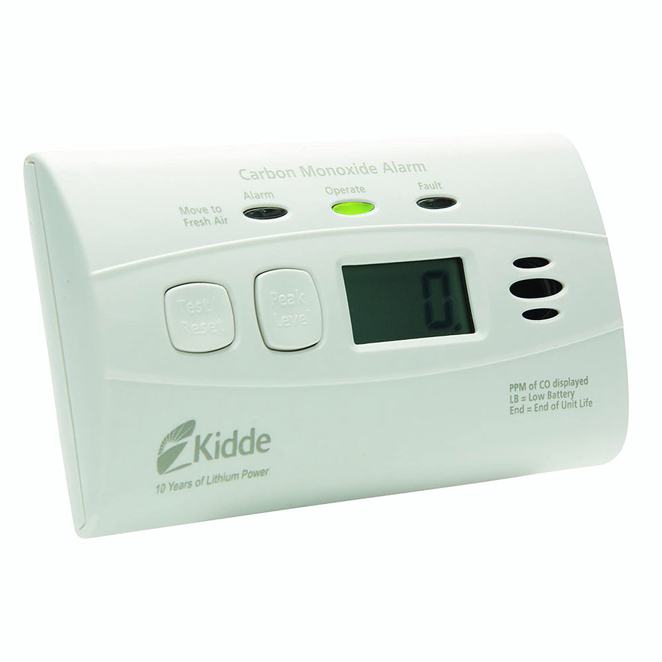 Kidde C3010D wall-mounted detector with digital display for quick CO reading