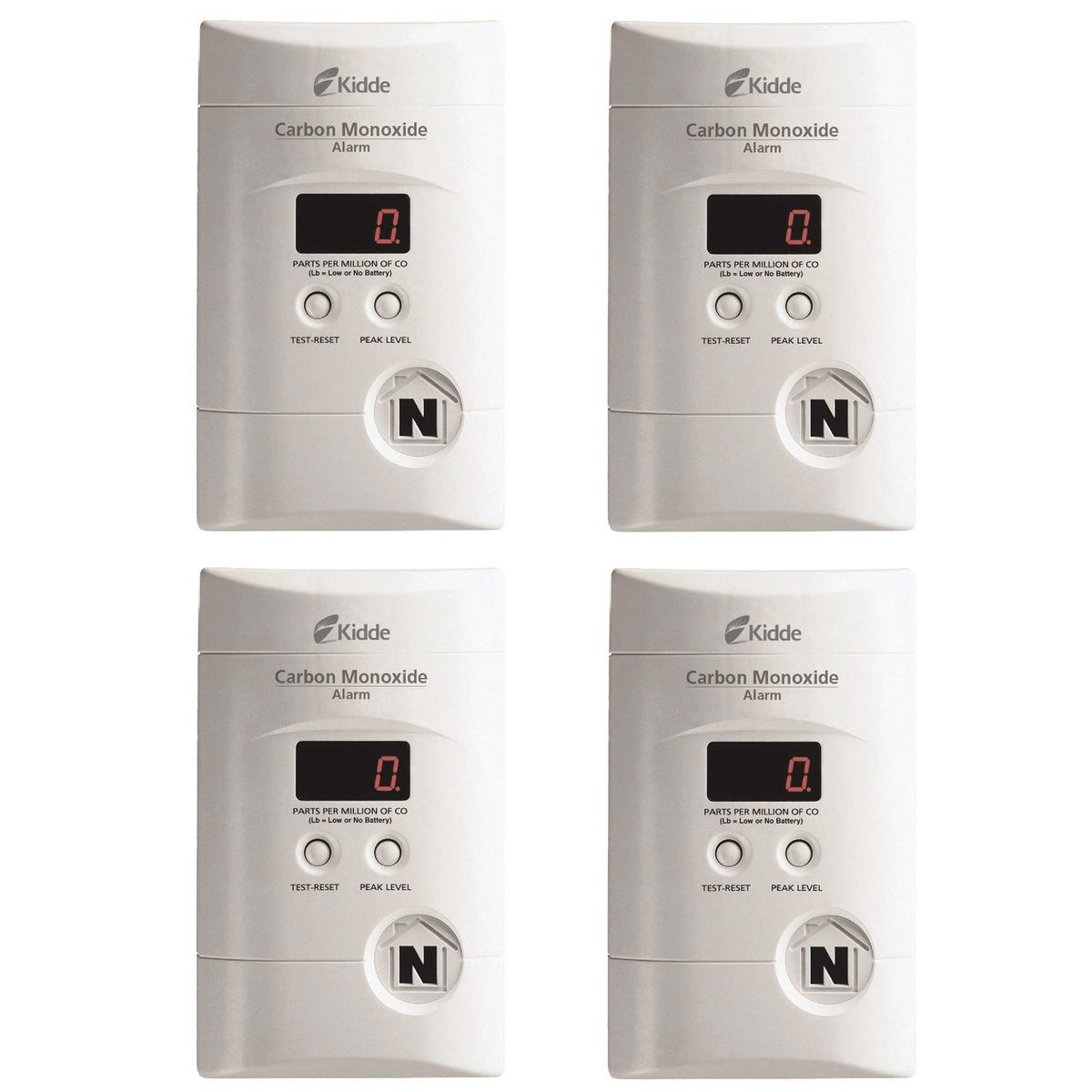 Kidde CO detector plugged into a wall outlet for continuous home safety.