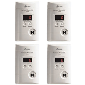 Kidde CO detector plugged into a wall outlet for continuous home safety.