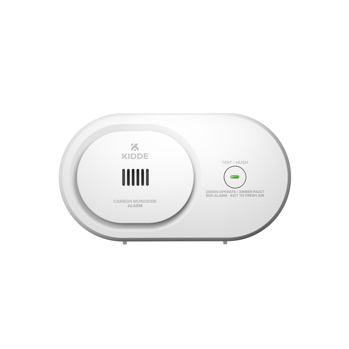 Kidde COB detector front view, compact unit for home or travel CO protection