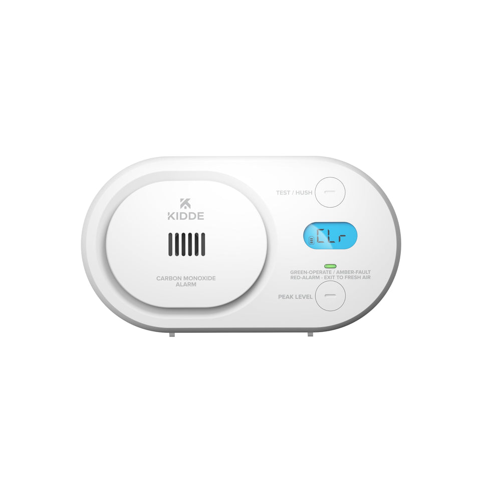 Kidde COBD with backlit display showing status and readings for easy checks