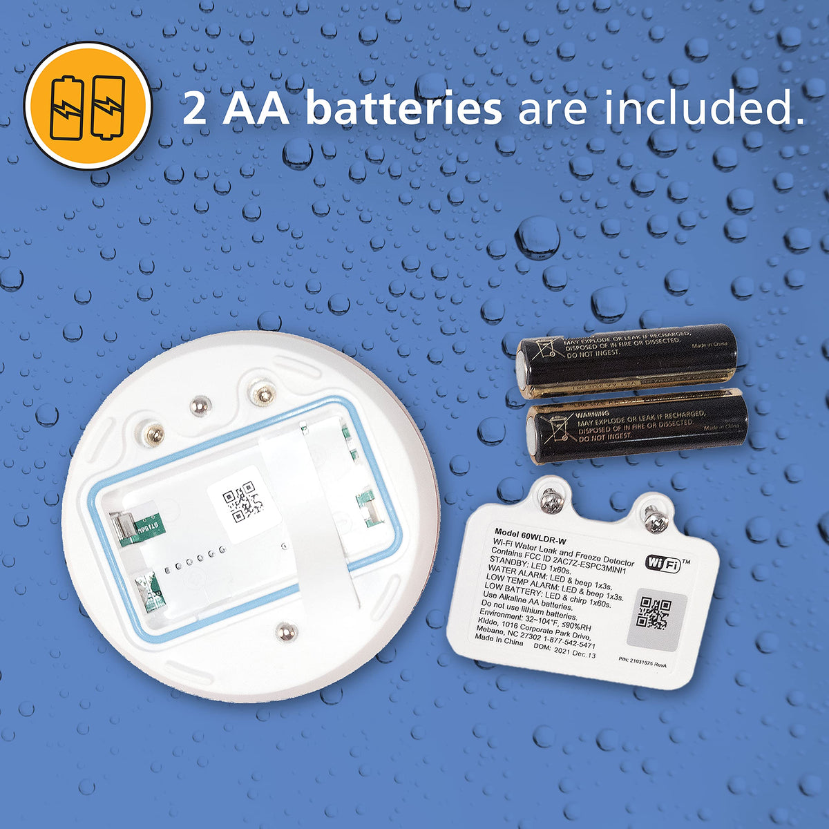 Kidde compact sleek design fits beside appliances for proactive monitoring.
