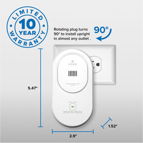 Kidde COP 85 dB alarm provides audible warning throughout the home.