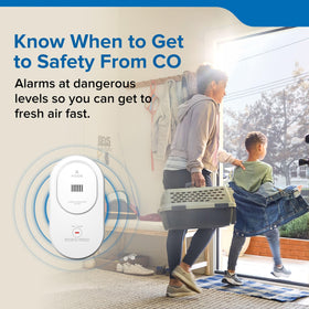 Kidde COP plug-in with rotating outlet supports flexible placement in any room.