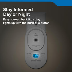Kidde COPD CO detector uses two AA batteries for backup power during outages.