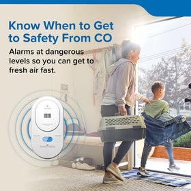 Kidde COPD CO detector showing rotating plug for flexible placement.