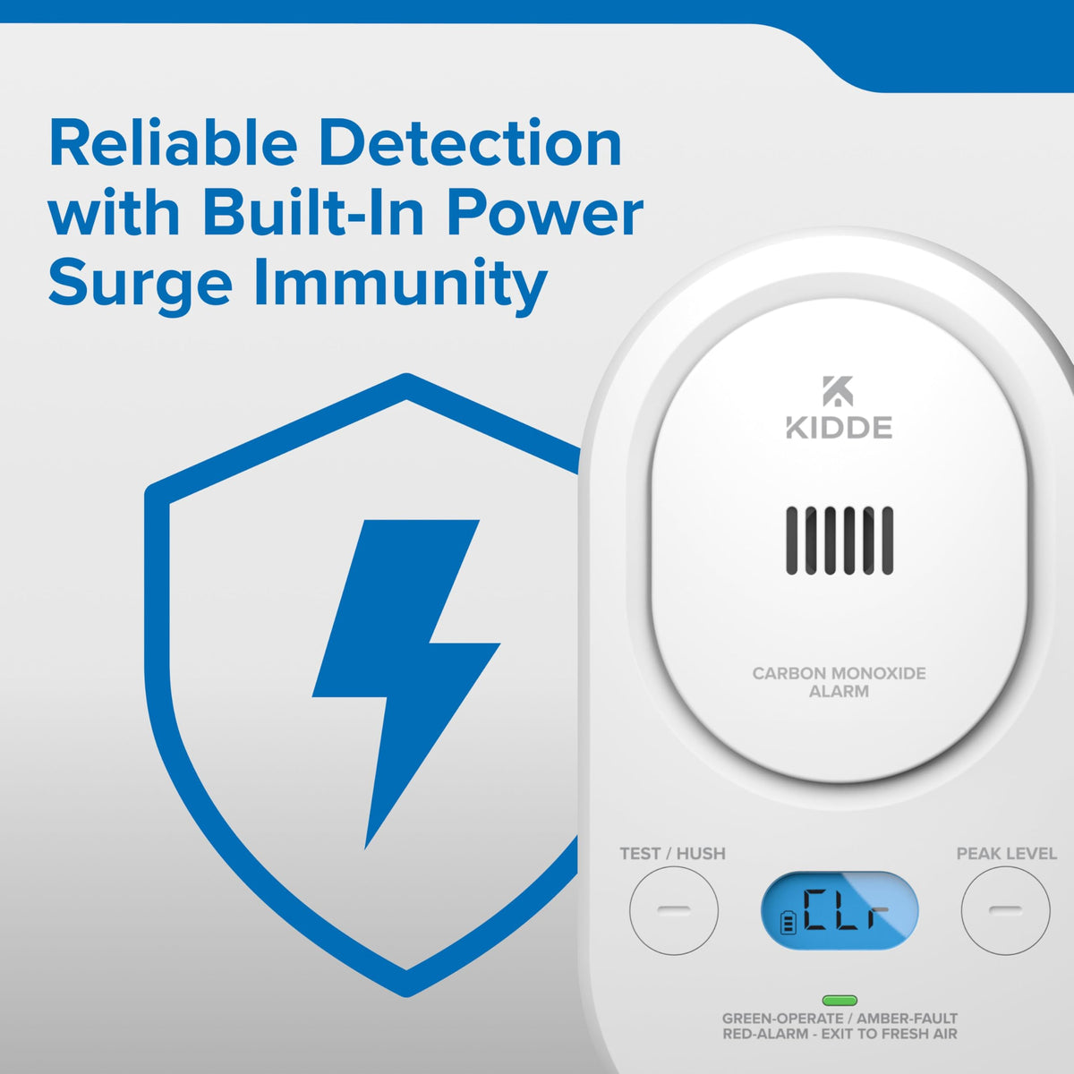 Kidde COPD CO detector UL 2034 5th Edition certified for safety and reliability.