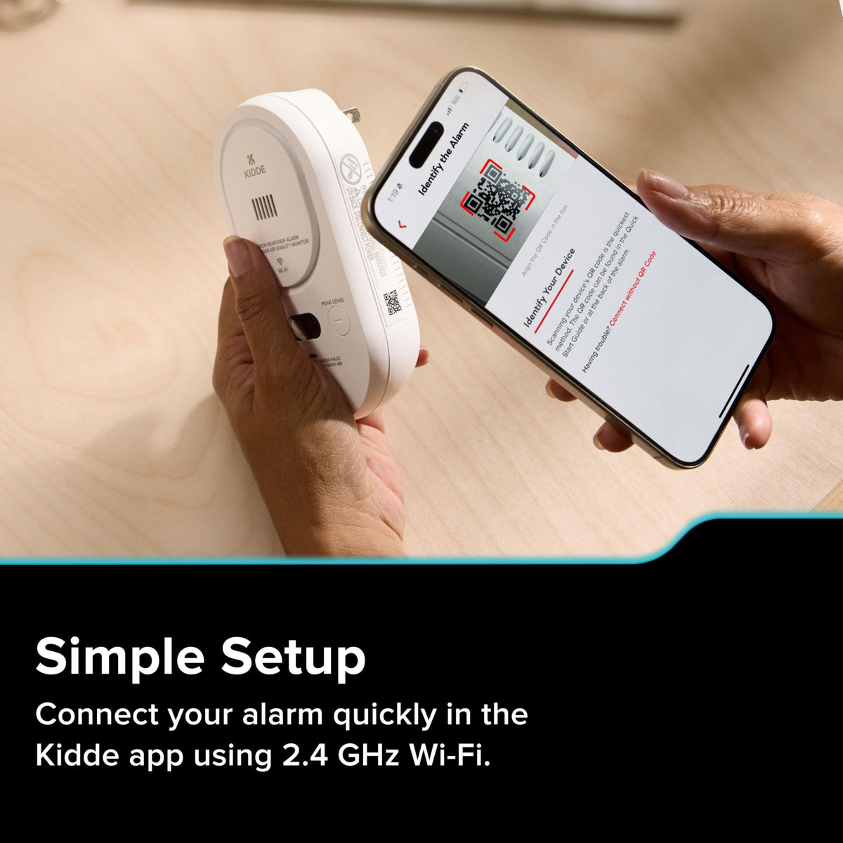 Kidde COPDLQW test button and UL listing reassure reliability.