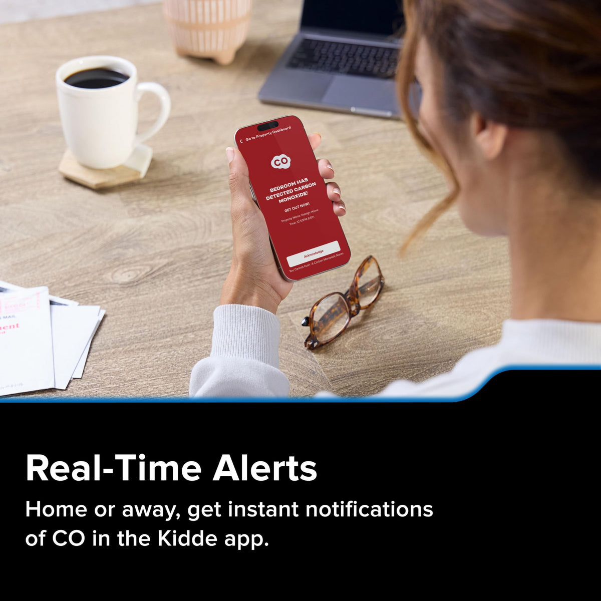 Kidde COPDW plug-in CO detector with AA backup batteries for outages