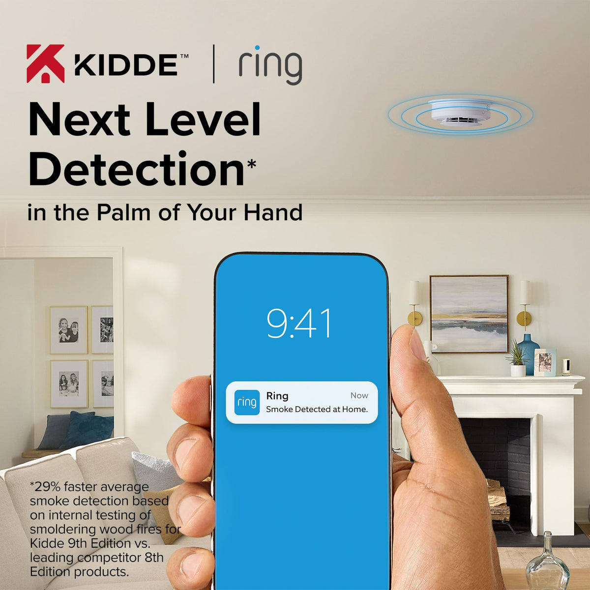 Kidde dual detection for smoke and carbon monoxide alerts.