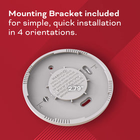 Kidde easy installation bracket enables quick mounting in any orientation.