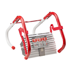 Kidde Fire Escape Ladder attaches to a window for fast second-story exit.