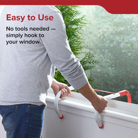 Kidde ladder features anti-slip rungs for secure footing during descent.