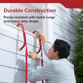 Kidde ladder is flame-resistant for durable emergency use.