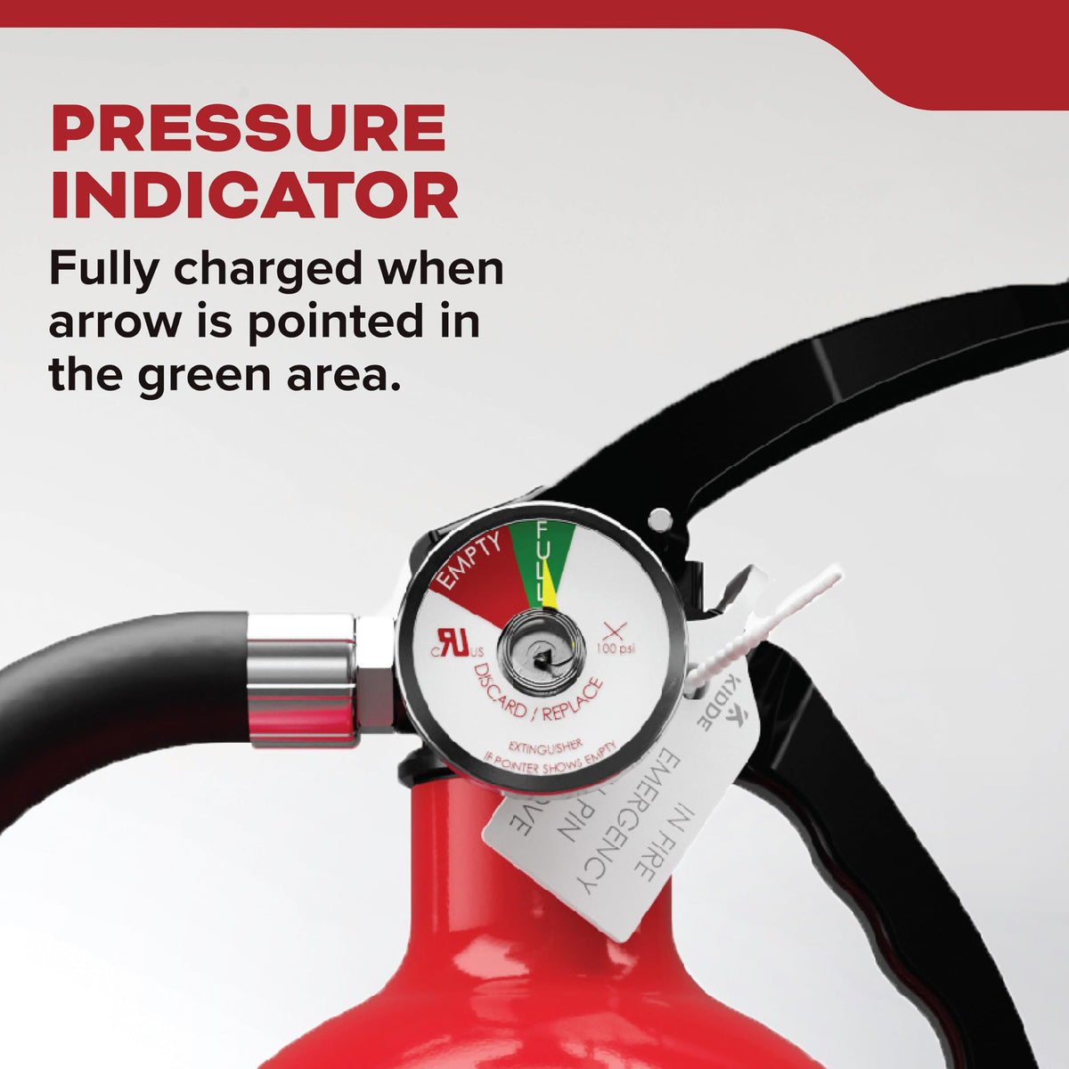 Kidde 2A10BC discharges in 12-18 ft range for versatile coverage
