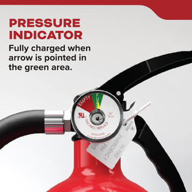 Kidde 2A10BC discharges in 12-18 ft range for versatile coverage
