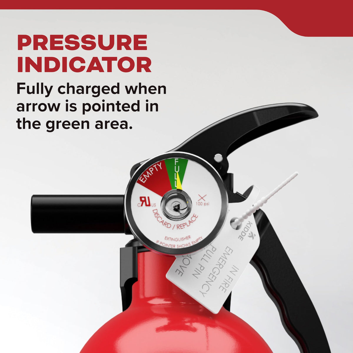 Kidde fire extinguisher kitchen use 1-A:10-B:C quick-fire readiness