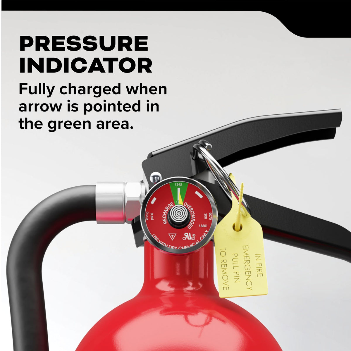 Kidde unit with quick-discharge capability ready for action.