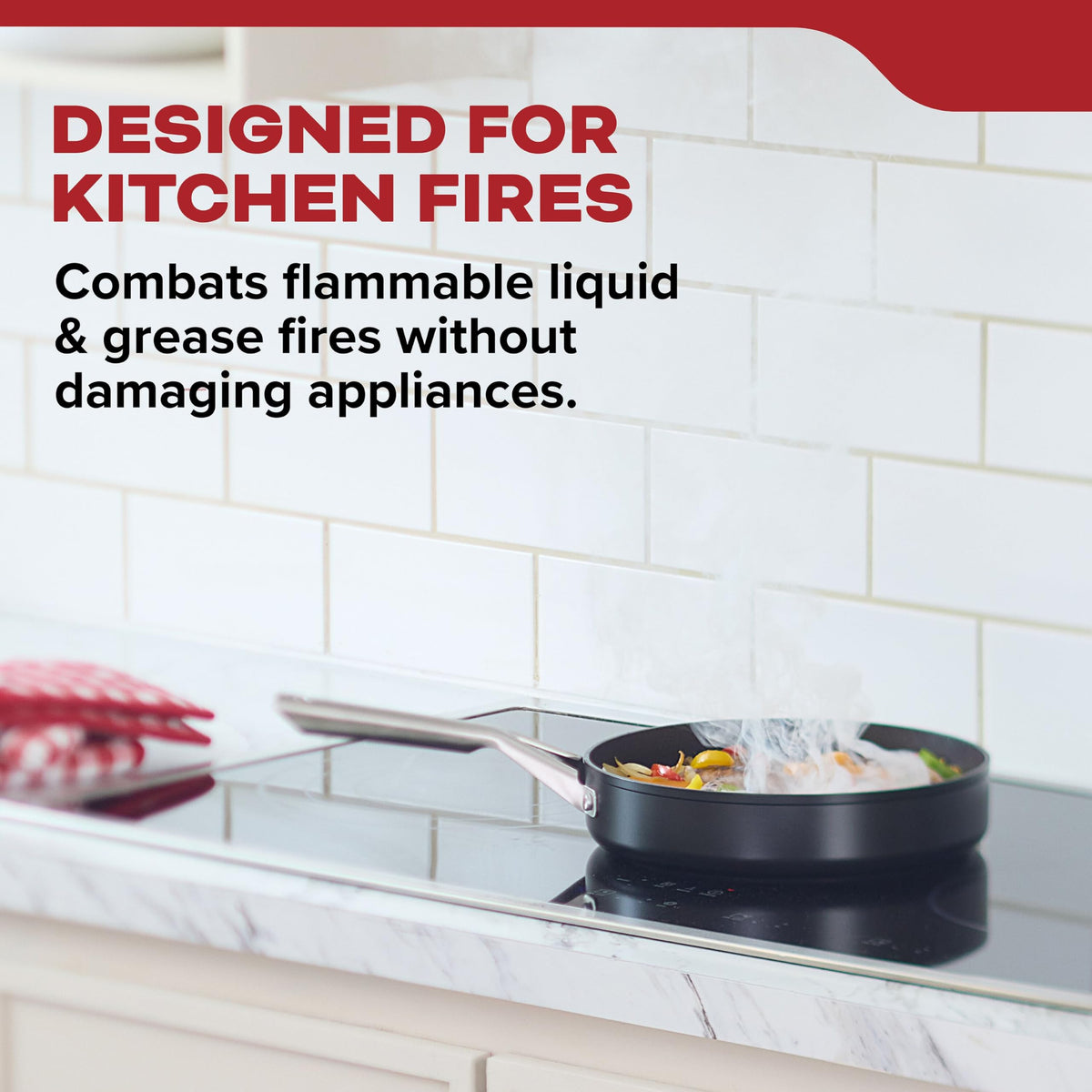 Kidde fire extinguisher wall mount bracket for quick access.