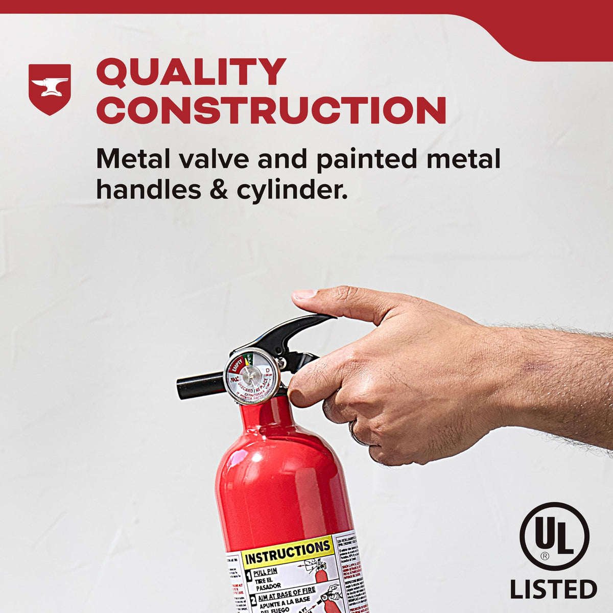 Kidde fire extinguisher wall-mount ready 1-A:10-B:C simplifies placement