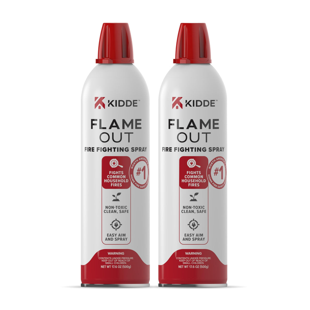 Kidde Flame Out Fire Spray compact size ready for quick kitchen safety.