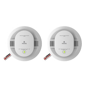 Kidde hardwired detector with dual sensors for fire and CO alerts.