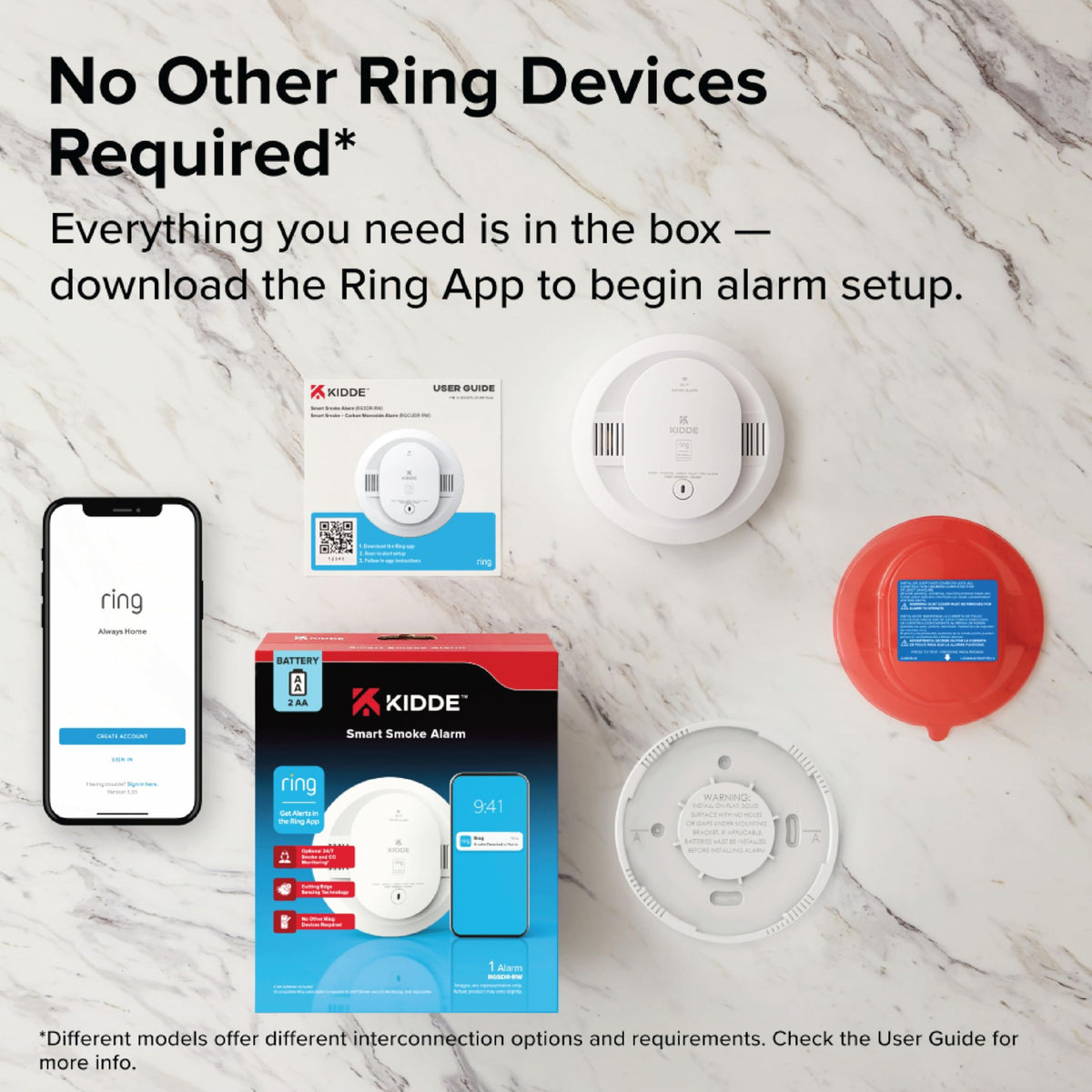 Kidde interconnected alarms trigger simultaneously for whole-home awareness.