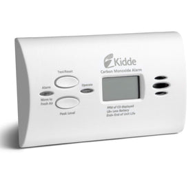 Kidde KN-COPP-LPM digital display shows real-time CO levels for easy monitoring