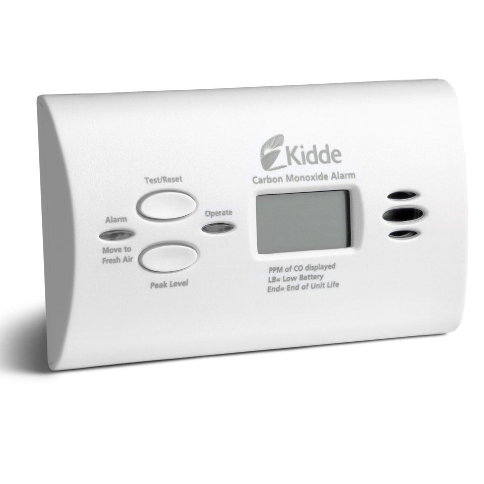 Kidde KN-COPP-LPM digital display shows real-time CO levels for easy monitoring