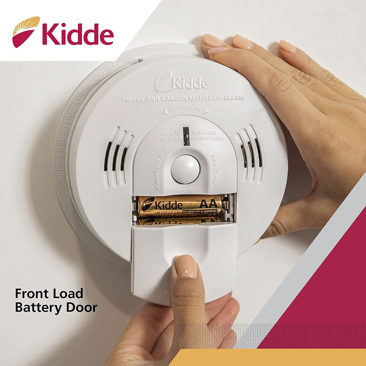 Kidde KN-COSM-IBA battery backup icon highlighting outage-ready protection.