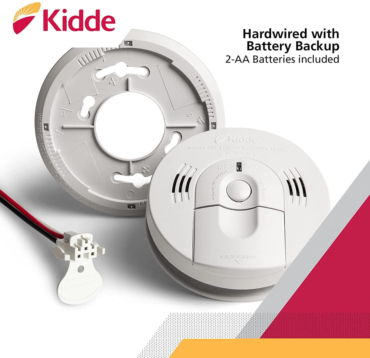 Kidde KN-COSM-IBA UL certification label confirms safety standards.