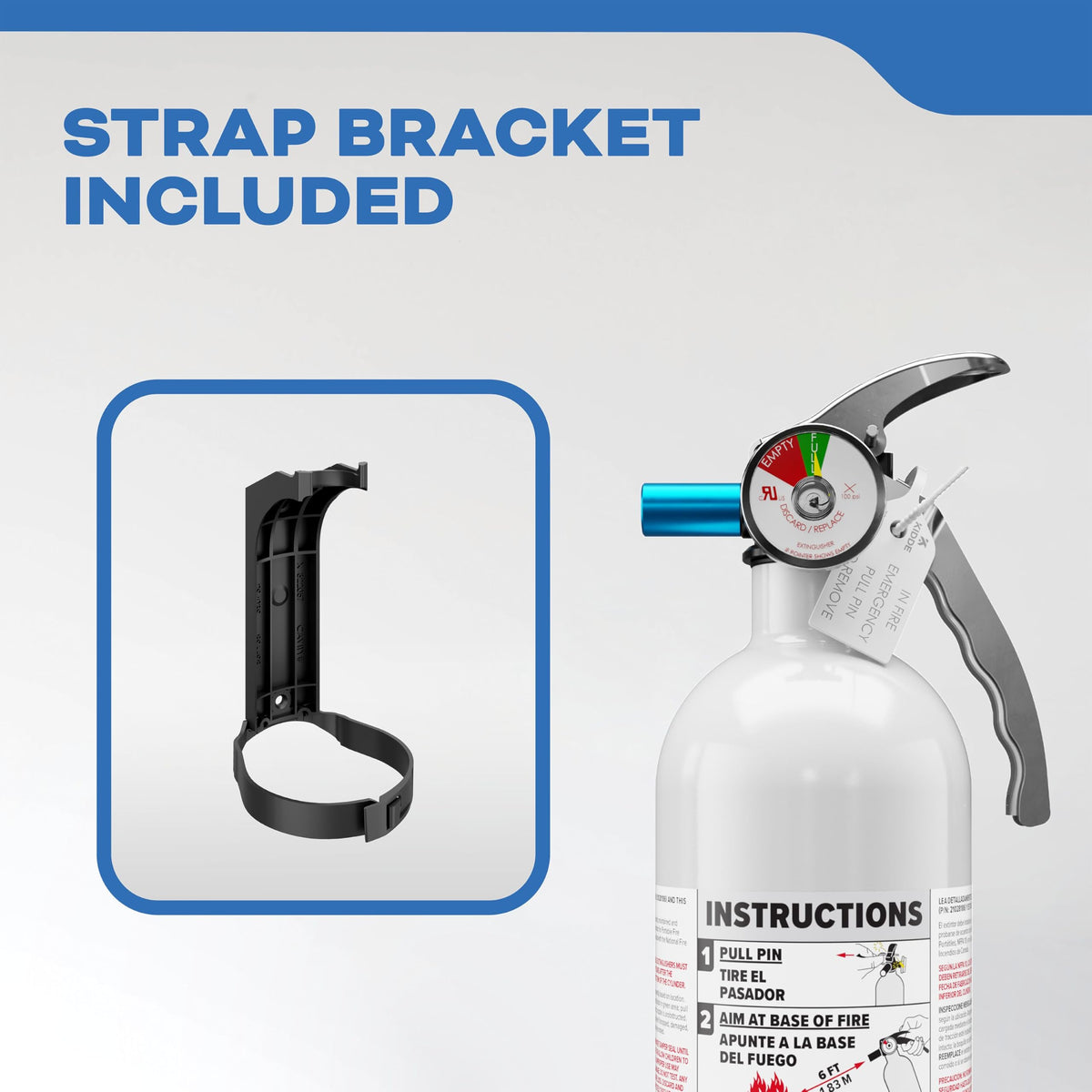 Kidde Mariner 5BC easy-pull safety pin speeds activation