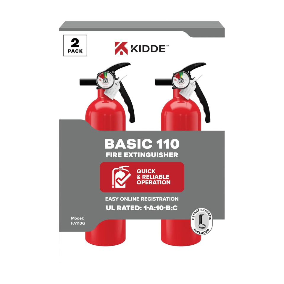 Kidde multi-purpose extinguisher for home storage, quick access in emergencies