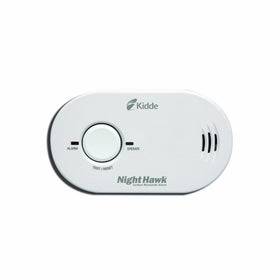 Kidde Nighthawk CO alarm front view with dual LEDs for quick status checks