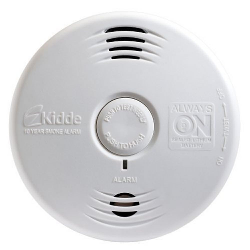 Kidde P3010B front view smoke detector mounted on ceiling for safety