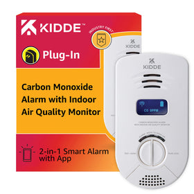 Kidde smart CO detector with outlet display for real-time readings