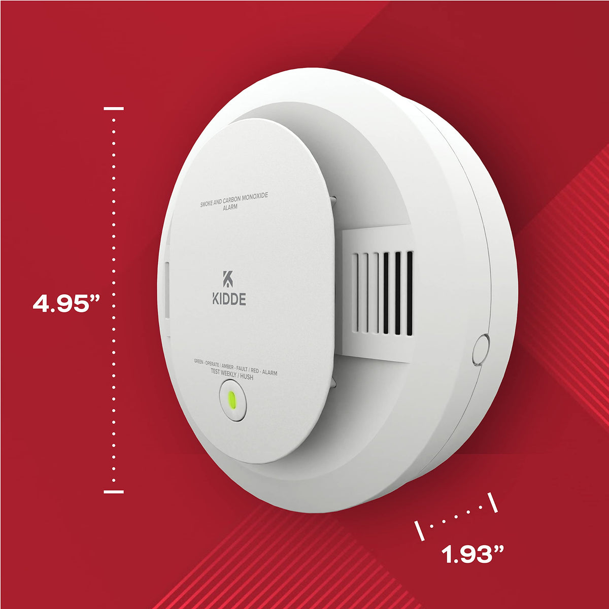 Kidde Smart-Hush button silences nuisance alarms quickly.