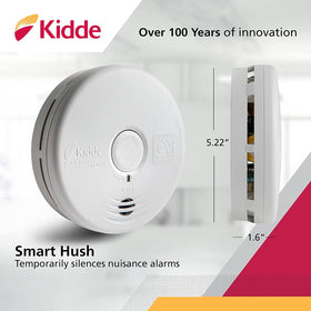 Kidde 10-year lithium battery ensures reliable monitoring during outages.